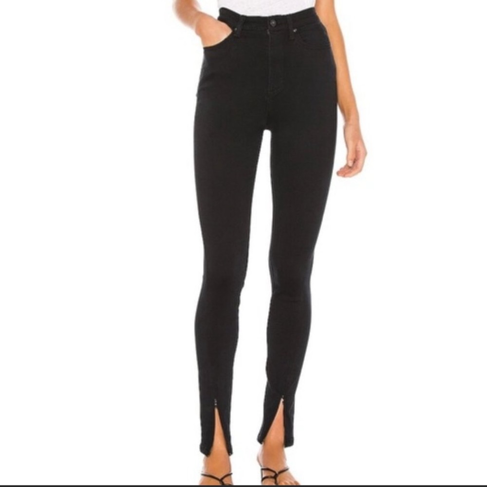 WeWoreWhat High Rise Stretch Denim Skinny Zip Jean